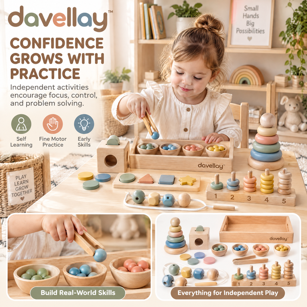 davellay™ Wooden Fine Motor Skills Toy Set