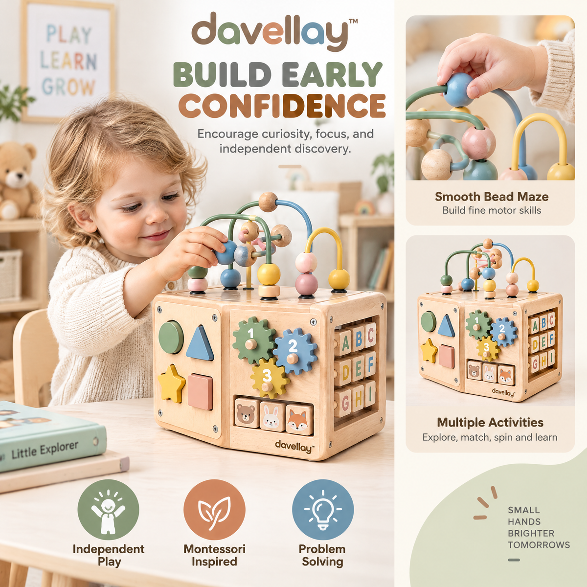 davellay™ Toddler Learning Activity Cube