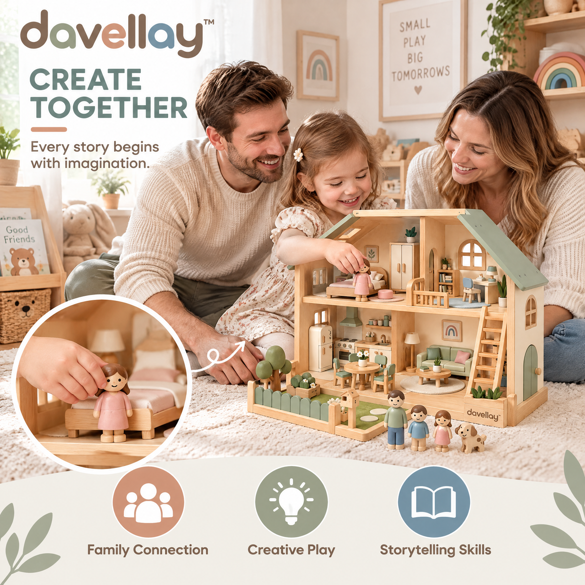 davellay™ Wooden Imagination Playhouse Set
