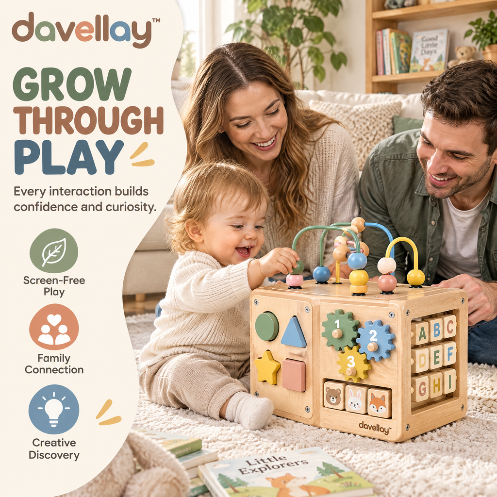 davellay™ Toddler Learning Activity Cube