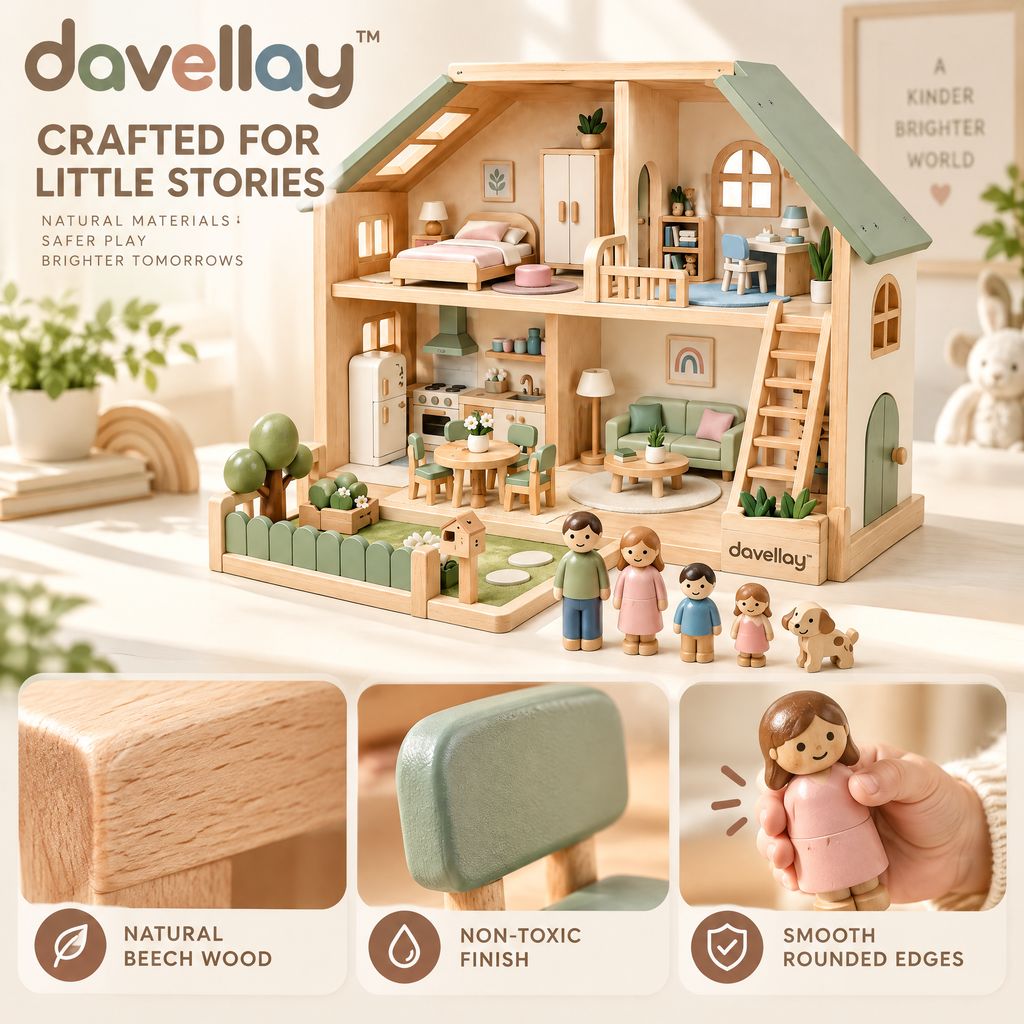 davellay™ Wooden Imagination Playhouse Set