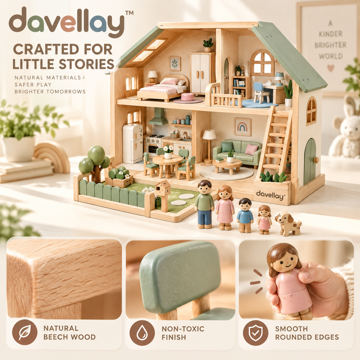 davellay™ Wooden Imagination Playhouse Set