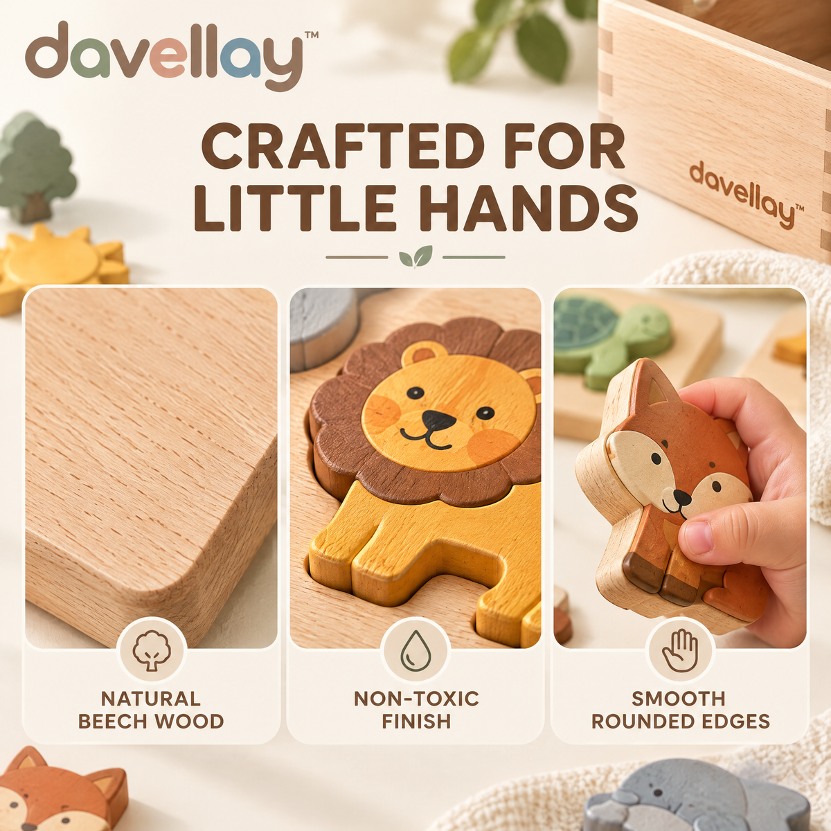 davellay™ Little Explorer Educational Puzzle Set