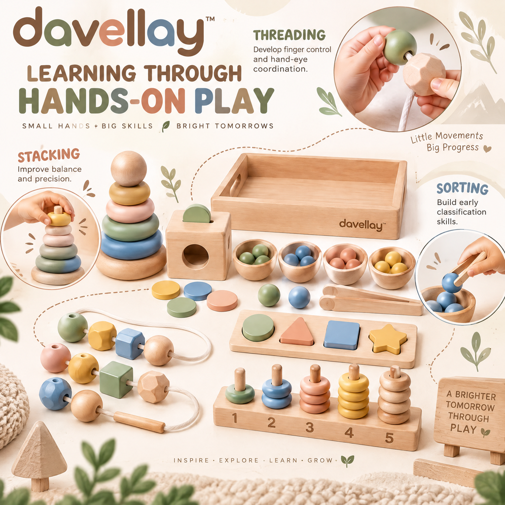 davellay™ Wooden Fine Motor Skills Toy Set