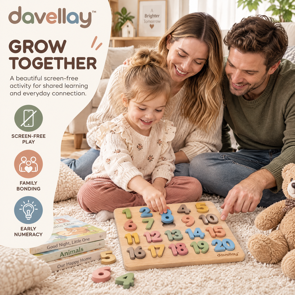 davellay™ Number Discovery Wooden Learning Board