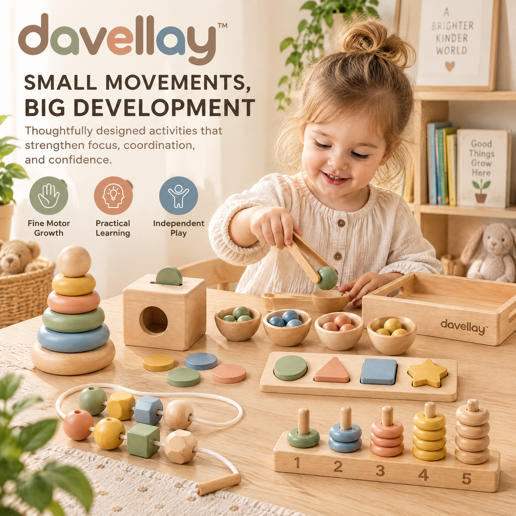davellay™ Wooden Fine Motor Skills Toy Set