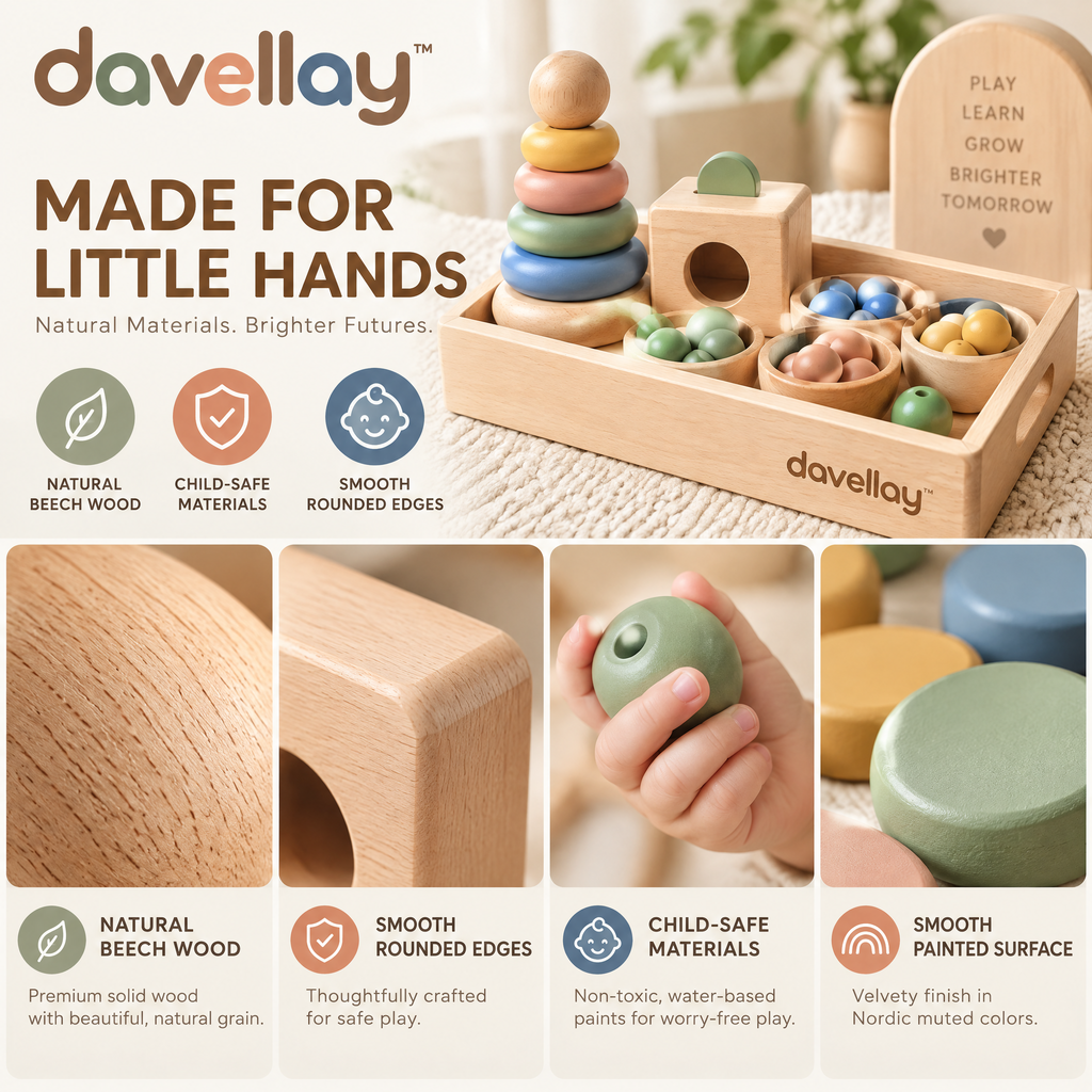 davellay™ Wooden Fine Motor Skills Toy Set