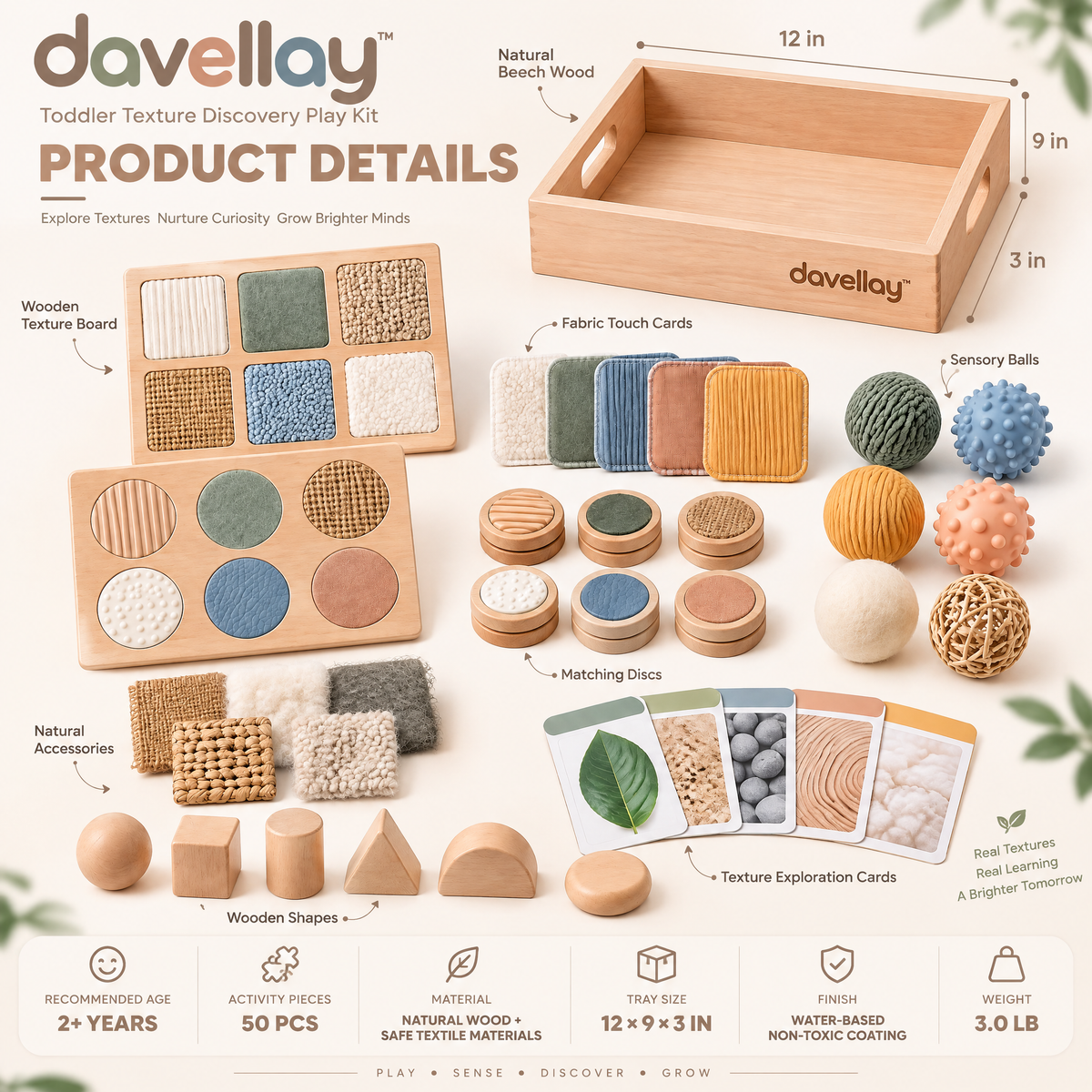 davellay™ Toddler Texture Discovery Play Kit