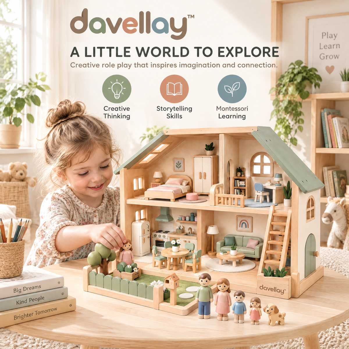 davellay™ Wooden Imagination Playhouse Set