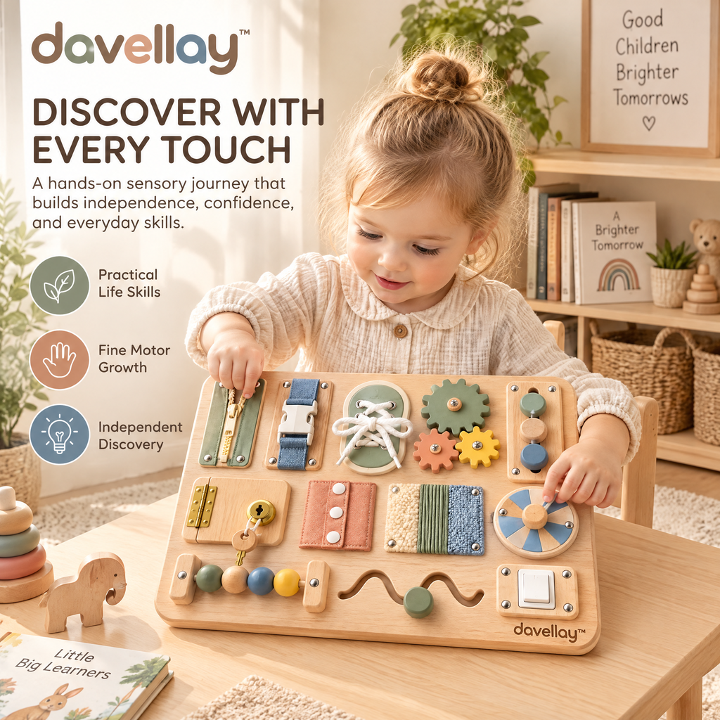 davellay™ Sensory Exploration Busy Board