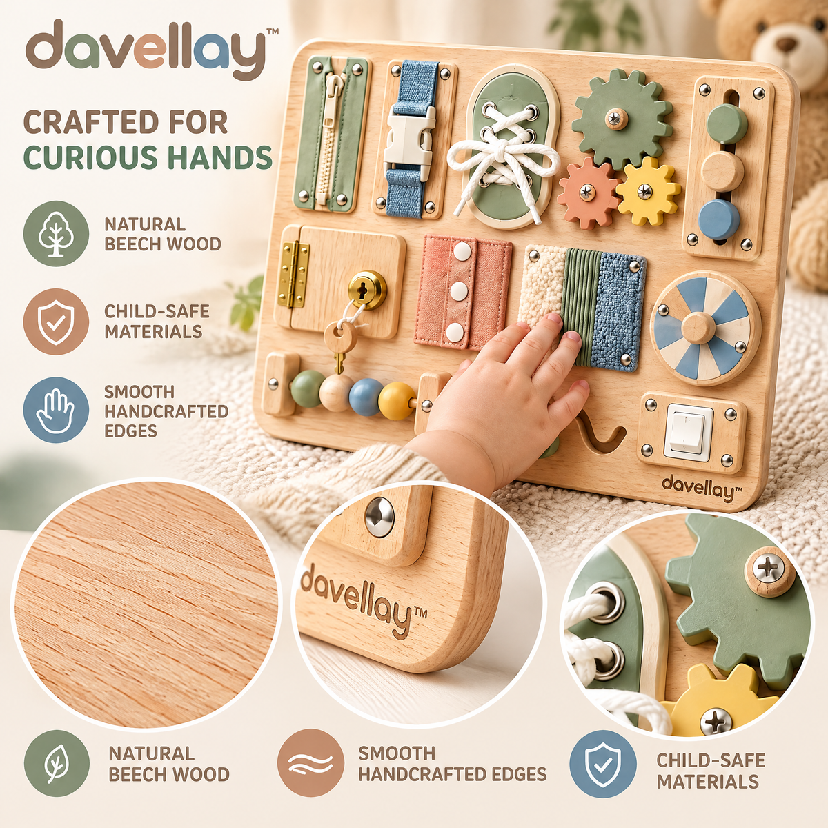 davellay™ Sensory Exploration Busy Board