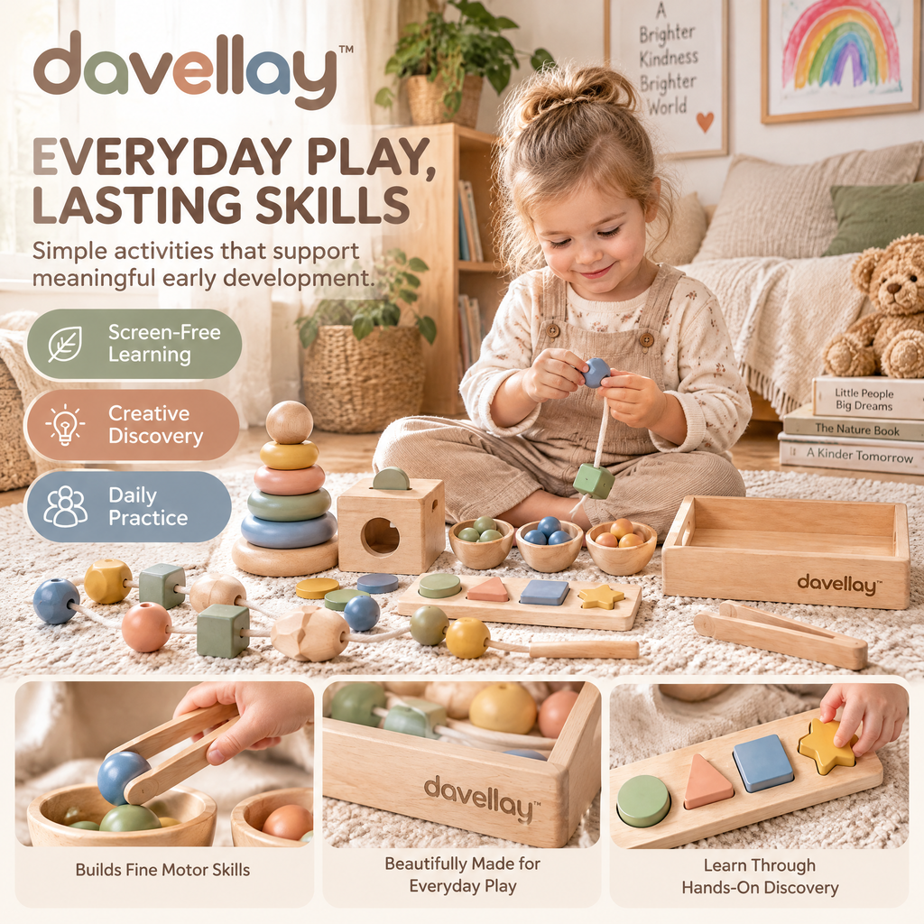 davellay™ Wooden Fine Motor Skills Toy Set